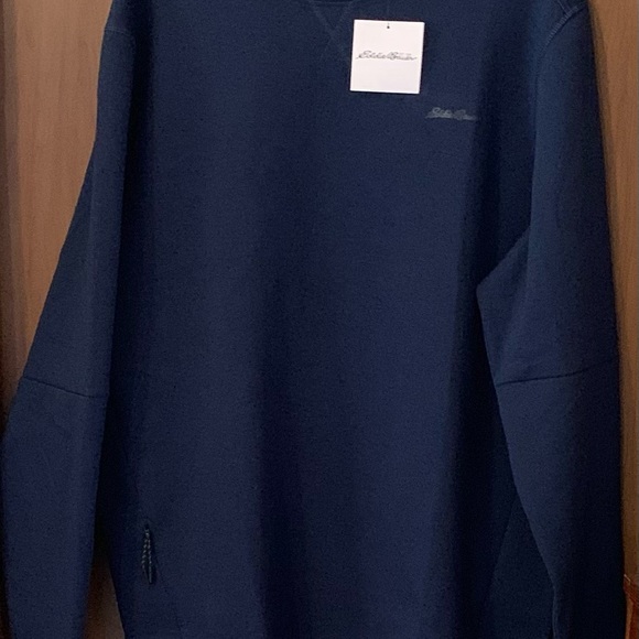 Eddie Bauer Men's Navy Crewneck Sweater - Picture 1 of 8
